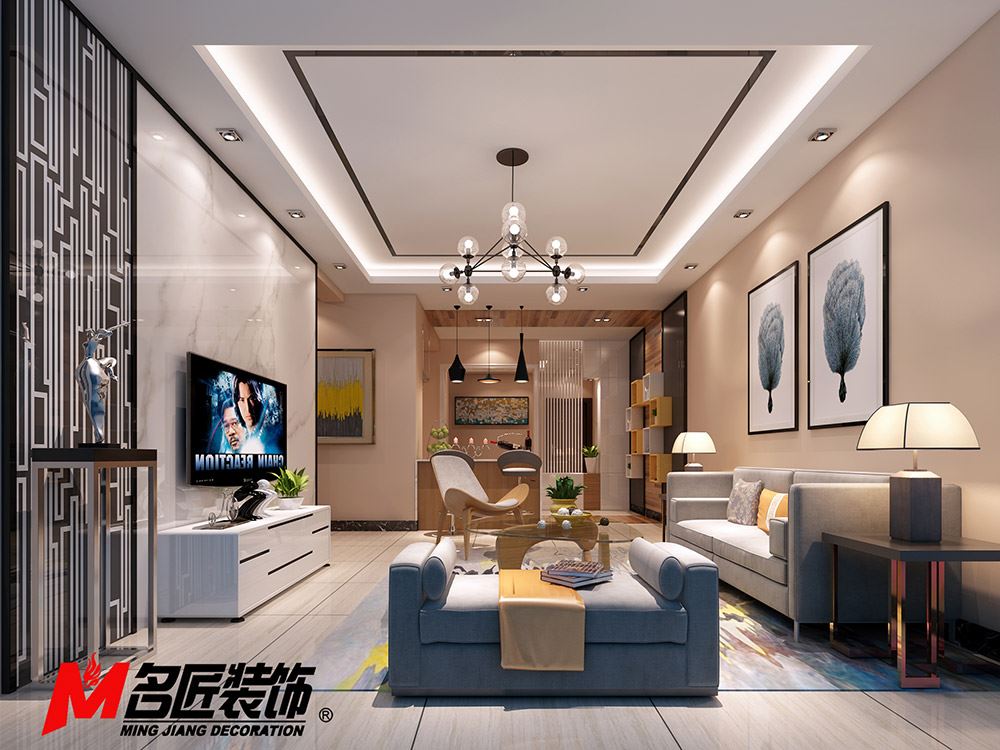 河源市堅基美麗城現代簡約風格三居室裝修案例